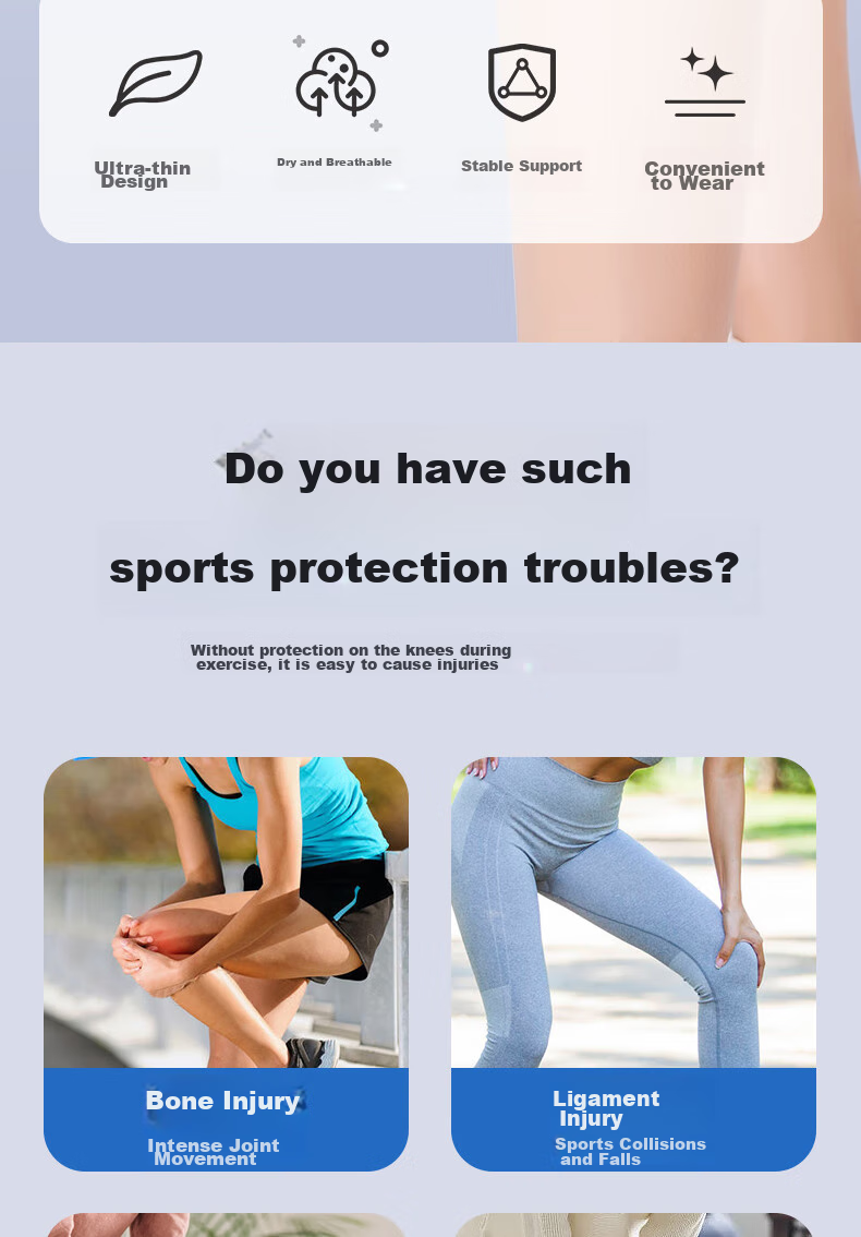 Li-Ning Knee Brace, Meniscus Sports Joint Patella Fixation Strap, for Men And Women, Running, Hiking, Badminton, Knee Support, Thi 2