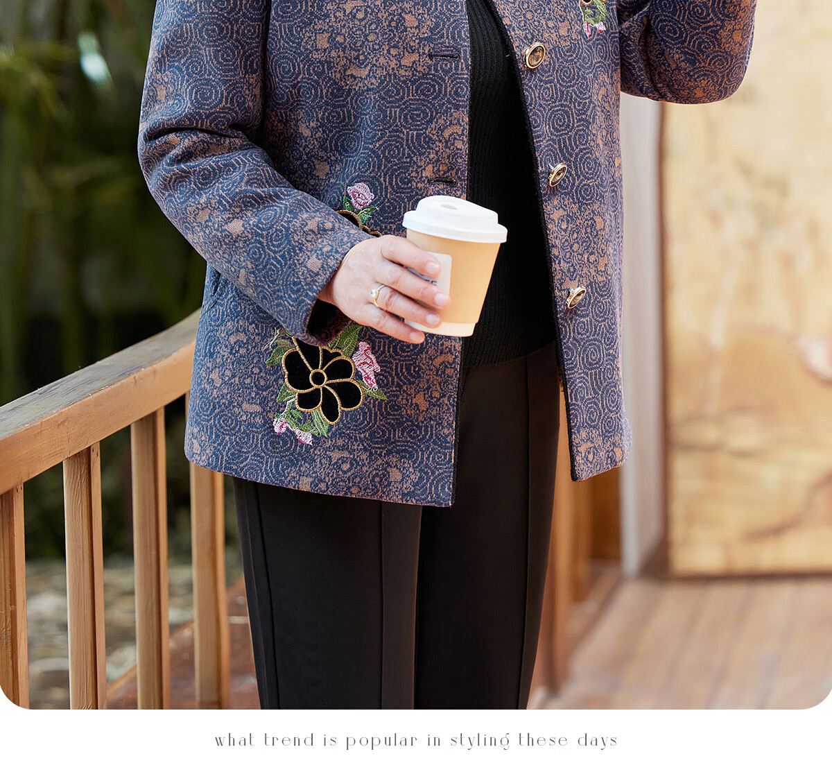 YUZHAOLIN Middle-aged and Elderly Women's Spring and Autumn Woolen Coat Grandma Style Mom Jacket Elderly Clothing Y53D022 9