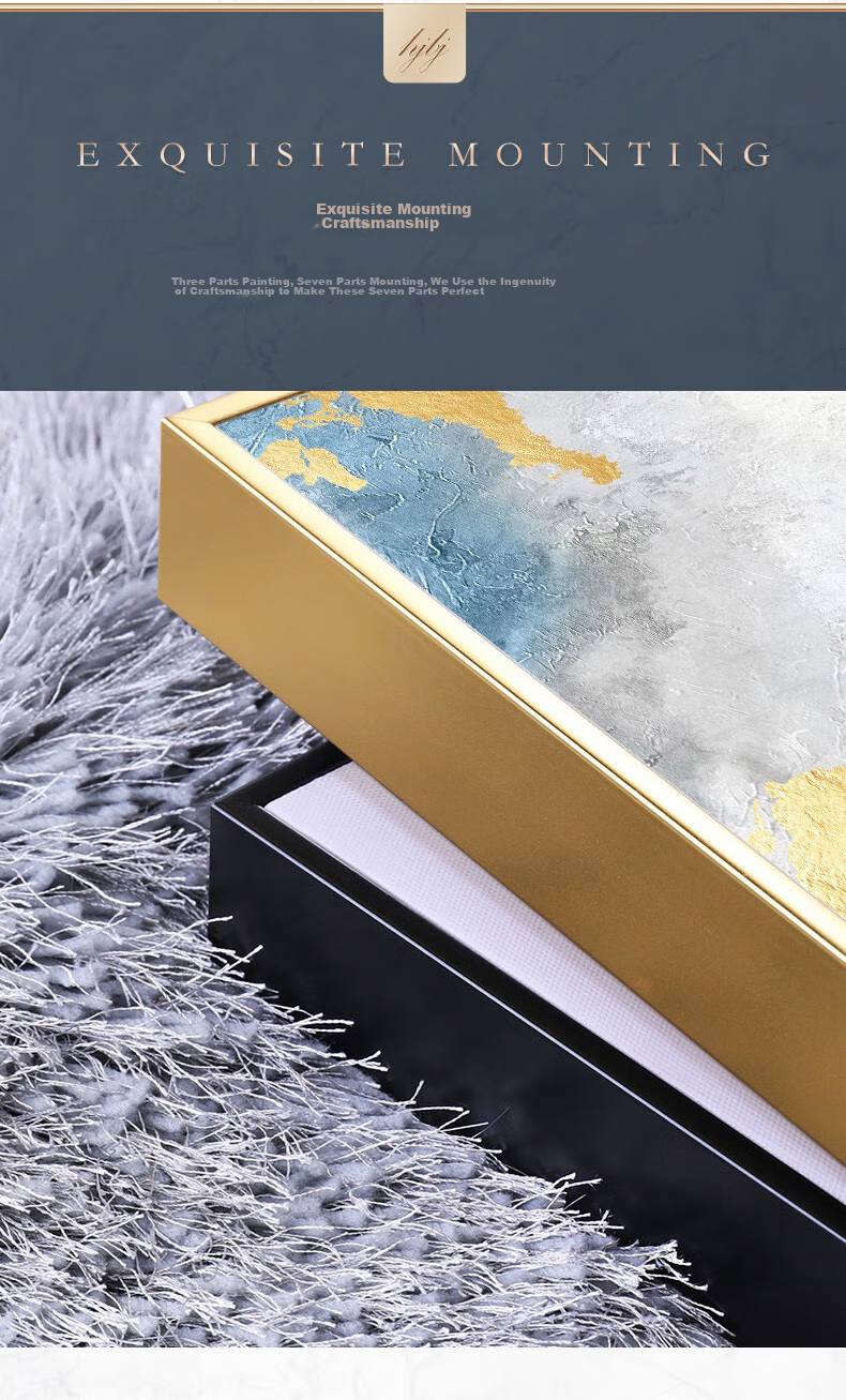 Haojiubujian Shilaiyunzhen Living Room Decorative Painting, Modern Minimalist Light Luxury High-End Feel, Sofa Background Wall Hanging Picture, Abstract Mural 11
