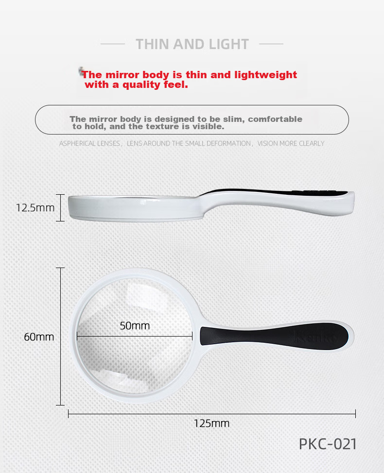 KENKO Japanese Handheld Reading Magnifier (With Auxiliary Magnifier) PKC-025 8