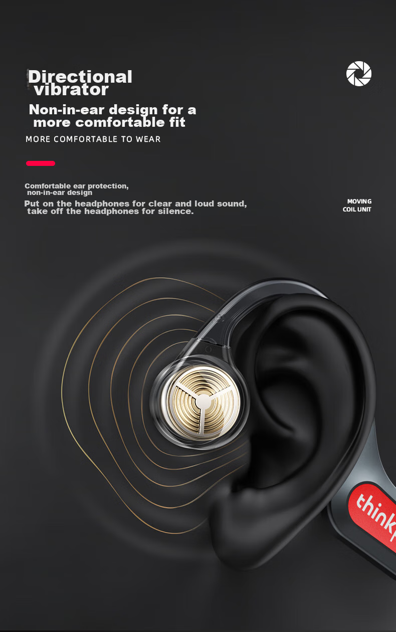 Lenovo X15 PLUS Black New Upgrade Bluetooth Sports Earphones Over-Ear Long Battery Life Lossless Sound 14.2mm Large Driver Noise Cancelling 7