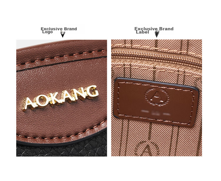 Aokang Women's Handbag, Trendy Top-Grain Leather Small Square Bag, Light Luxury Crossbody Shoulder Bag, Birthday 520 Gift for Girlfriend Or Wife 6