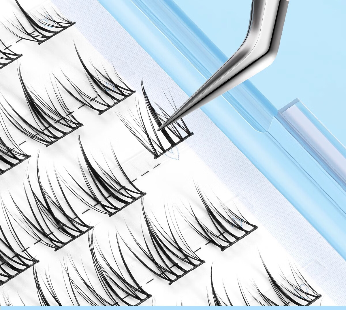Ouyizi Self-Adhesive False Eyelashes Natural Beginner No Glue Needed Removable Segment Eyelash Clusters 120 Pieces 11