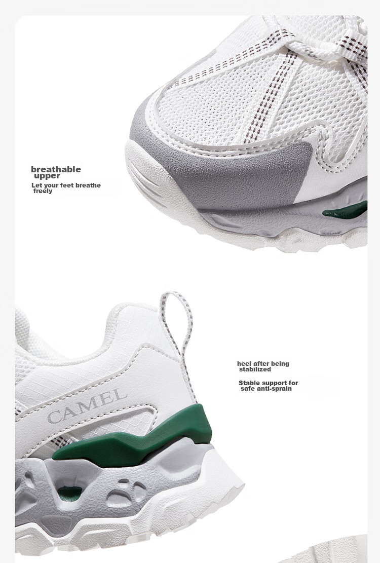 CAMEL [Qingyan] Hiking Shoes, Breathable Outdoor Couple Sports Shoes, Non-Slip Lightweight Durable Trekking Shoes 13