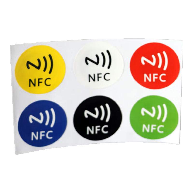 Linlei NFC Tag Sticker, Sensor Chip with WiFi Music Wall, Touch Sticker, Waterproof Sticker, NFC Scanning Label Sticker, 6 Pieces Per Pack
