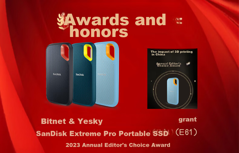 SanDisk, SanDisk 2TB Type-C USB3.2 NVMe Portable Solid State Drive (PSSD), E61 Pro Edition, 1050MB/s, Triple Protection for Phones And Laptops, External SSD 3