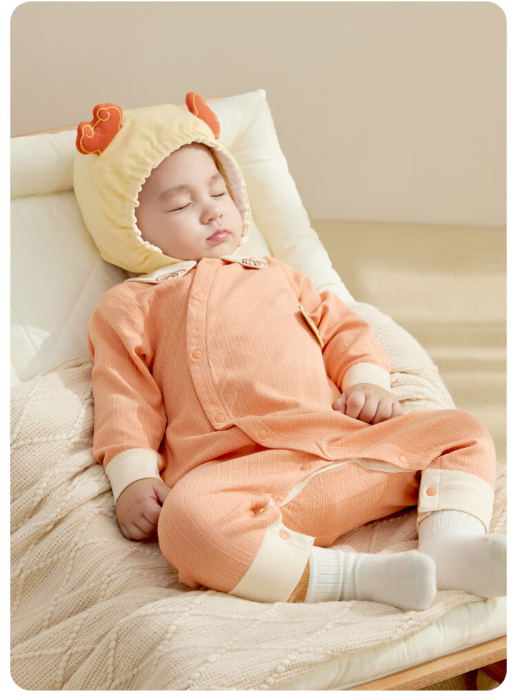 Wismorni Baby Clothes for Boys And Girls, Spring And Autumn Pure Cotton Onesie Romper, Full Moon Outfit, Sleepwear 16