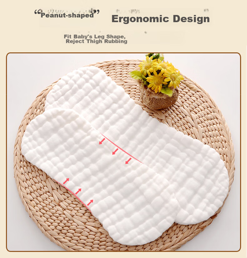 Babyprints [Without Melamine] Diaper, Baby Gauze, Pure Cotton, Newborn Diaper Pad, Disposable Diaper, Washable, 6 Pieces 12