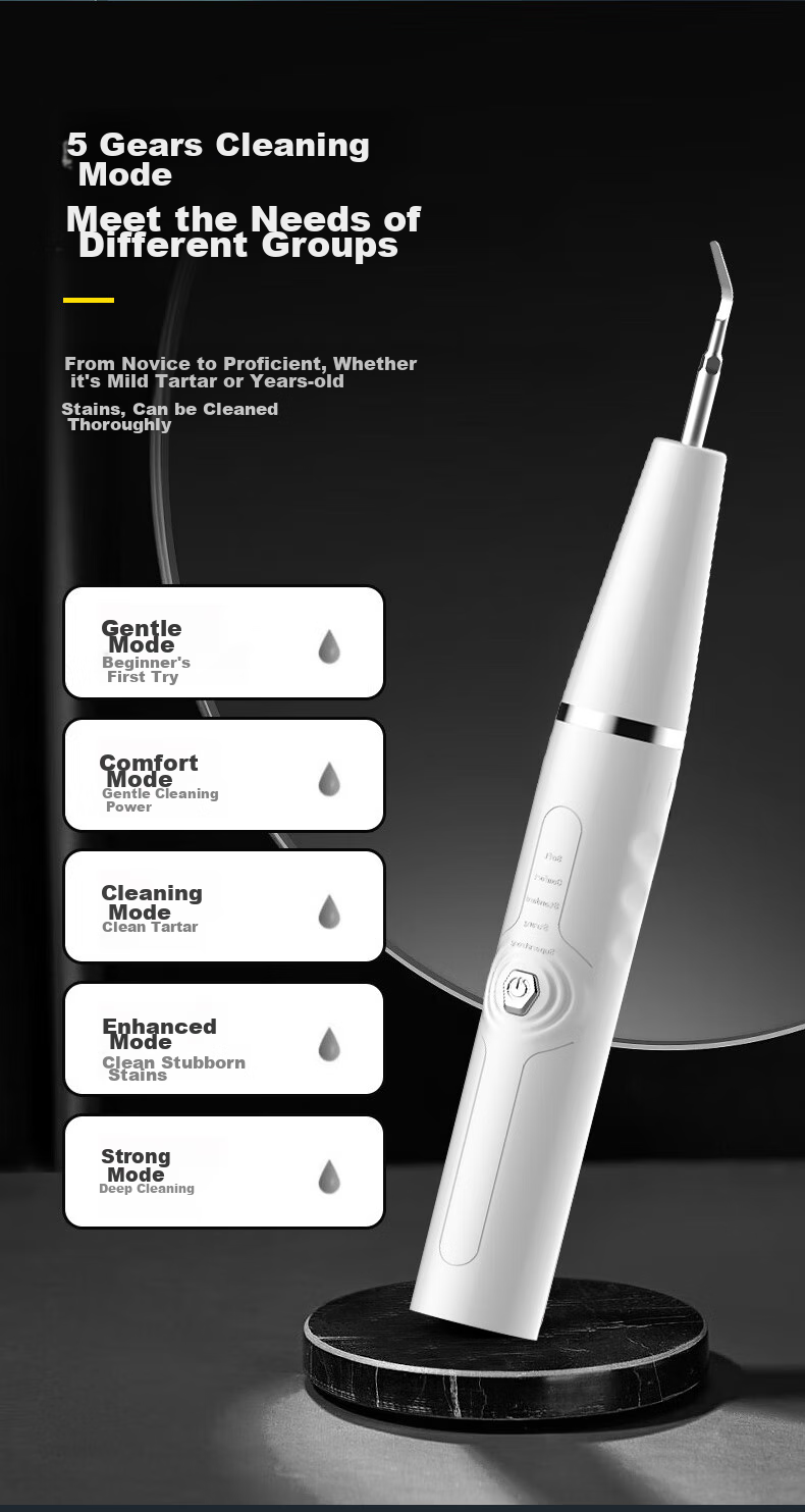 Meebordi [Visual Model] Ultrasonic Dental Scaler, Tooth Cleaning Device, Tartar Remover, Yellow Stain And Tobacco Stain Remover, Plaque Remover, Water Flosser, Graduation Gift for Teachers 4