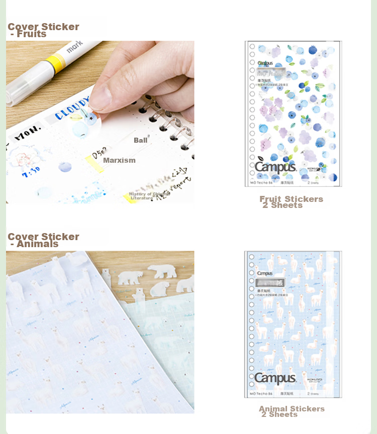 KOKUYO Campus MO Loose-Leaf Planner Notebook Refill Pages, 20 Sheets Monthly Planner Grid, WCN-CDTAR04 10