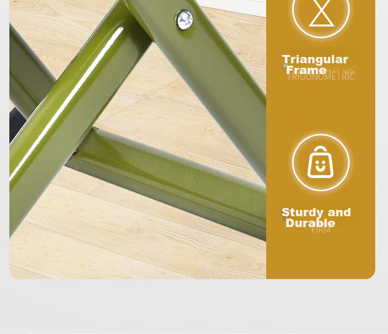 Grsaed Outdoor Folding Stool, Thickened Portable Small Stool, Fishing Chair, Bench, Travel Folding Chair, Army Gree 5