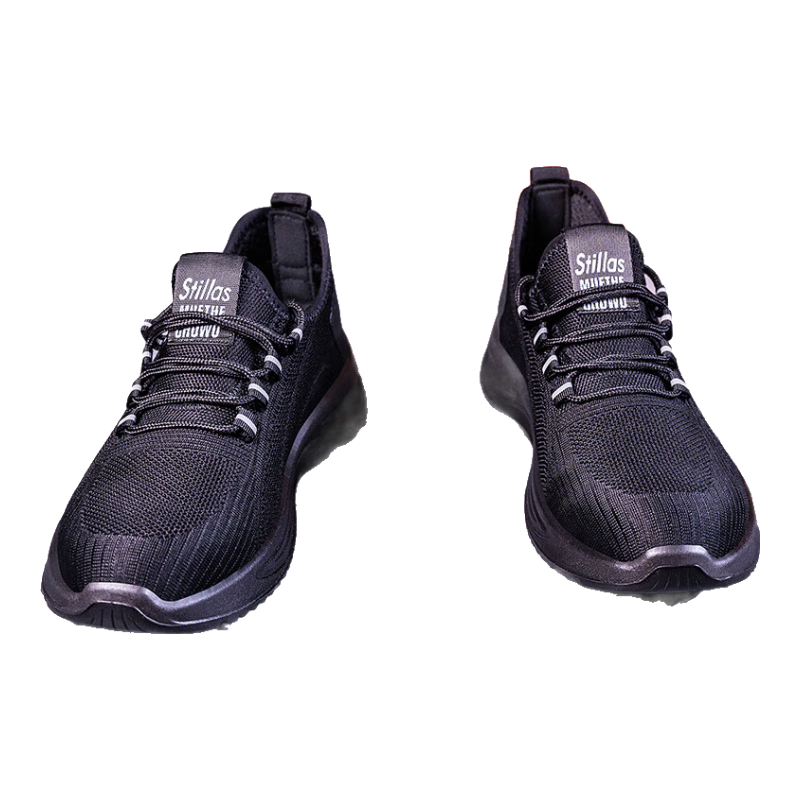 LAOGUANJIA Men's Safety Shoes with Steel Toe Cap, Anti-Smashing, Anti-Puncture, Flyknit Breathable Comfortable Solid Wear-Resistant Work Site Safety Shoes 356 Size 38