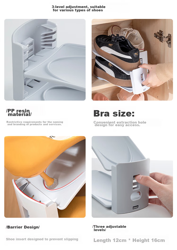 Daisy Leaf Space-Saving Shoe Storage Organizer, Double-Layer Shoe Rack, Thickened Adjustable Shoe Cabinet Shelf for Indoor Storage 9
