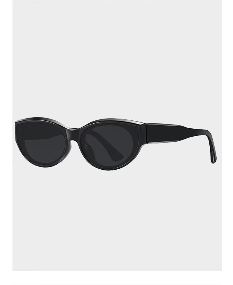 Cuntiandaofu Cat Eye Sunglasses, Sunglasses, Polarized UV Protection Sunglasses GM Sunglasses for Women, Korean Style, Black Frame with Black Lenses 16