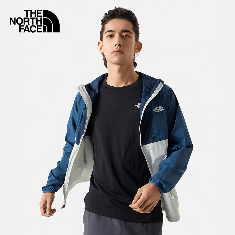 The North Face Men's Outdoor Windproof Jacket 8BA5 Sun Protection Clothing Deep Blue/96P XL