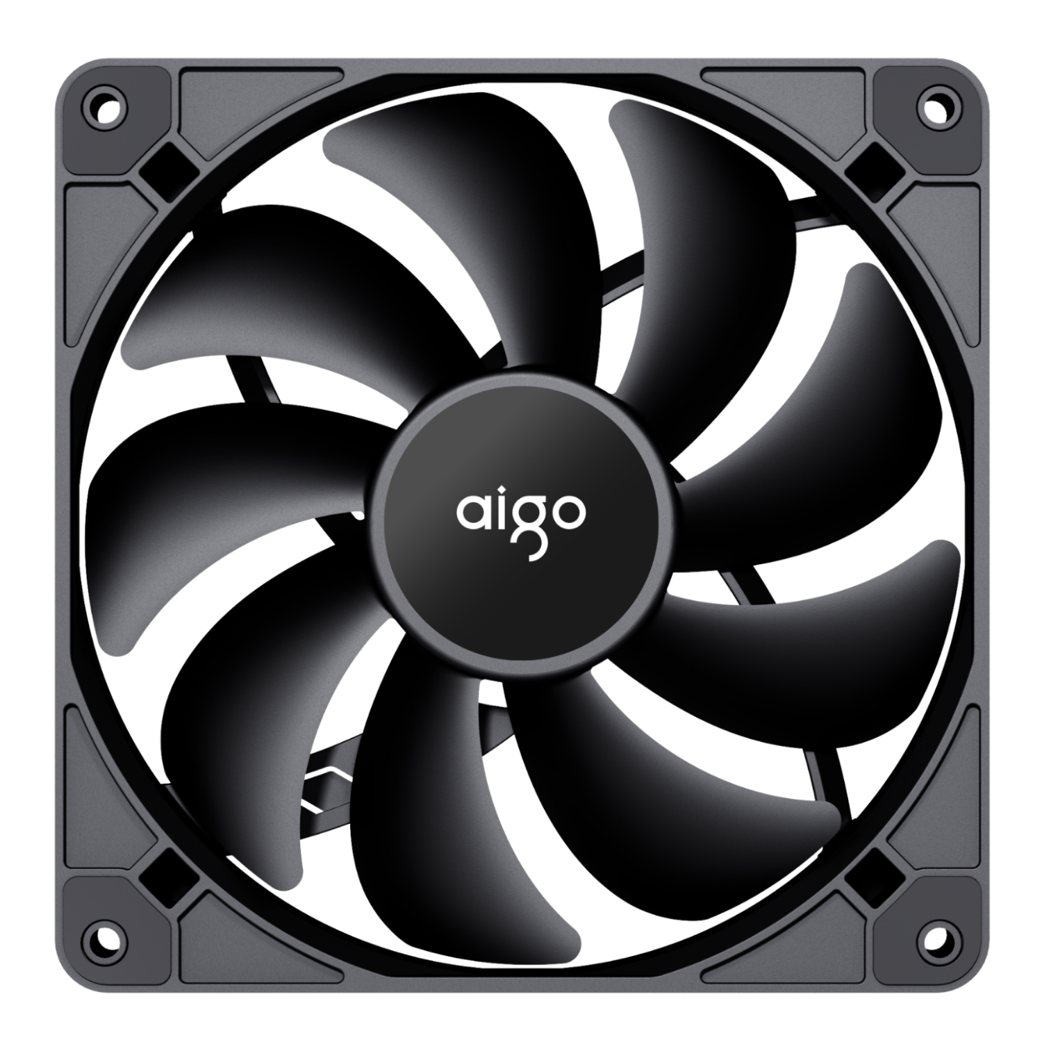 Aigo X7 Black Desktop Computer Case 12CM PWM Temperature-Controlled High Airflow Fan Non-Illuminated
