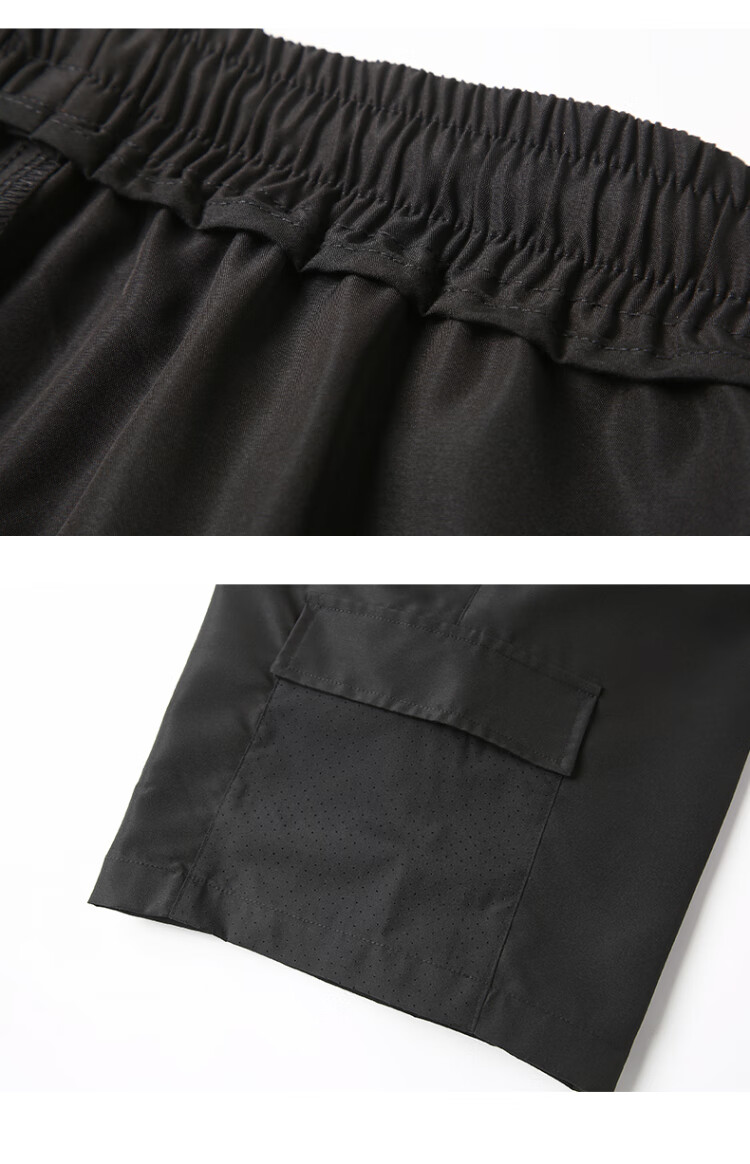 I'M DAVID Men's Cargo Shorts [Cool Breathable Water-Repellent], Loose Casual Pants for Men, Summer Trousers, Black, XL 8