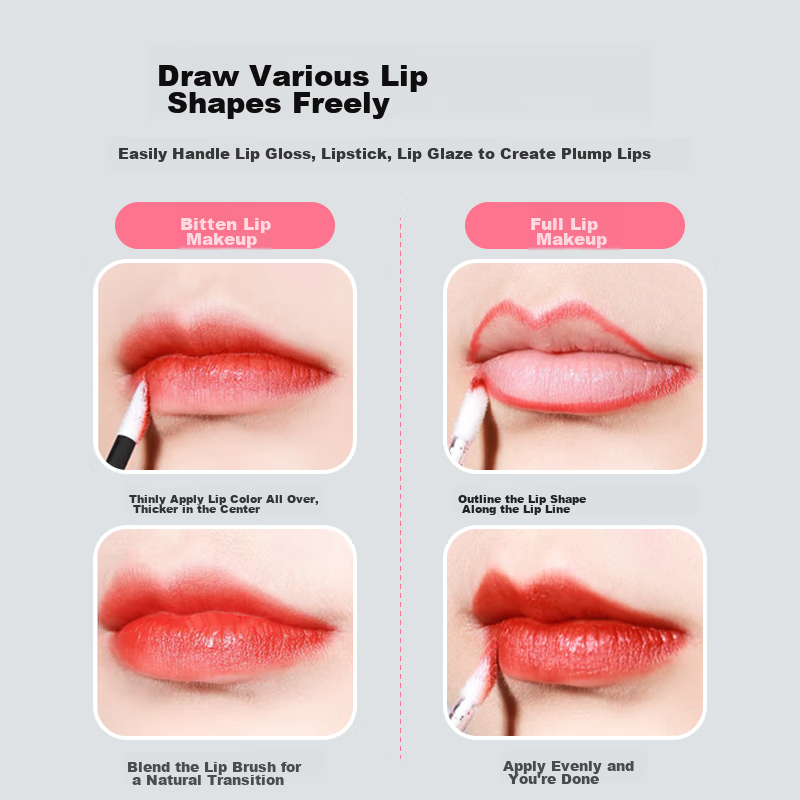 Meifuyu Disposable Lip Brush Sticks, 100 Pieces, Lip Mask And Lipstick Cotton Swabs, Portable Makeup Brushes MF8802