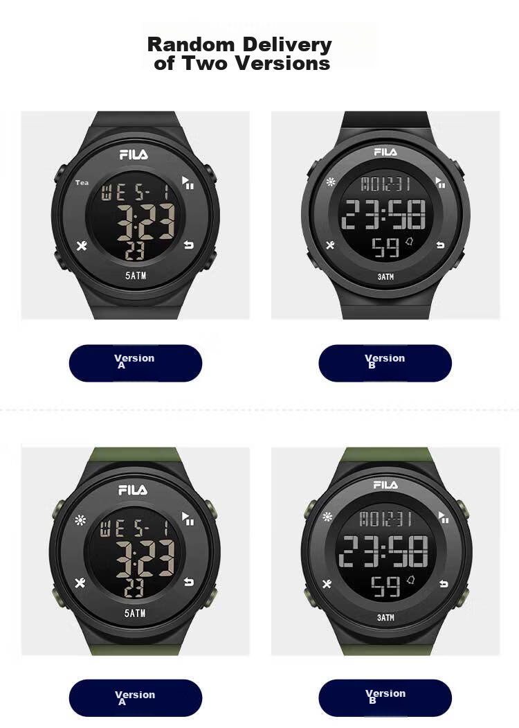 FILA Electronic Watch, Luminous Digital Watch, Sports Watch, Student Watch, Exam Watch for Middle And High School Students, 6557-017 13