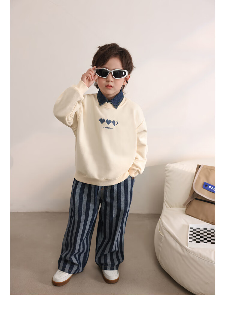 LUSON Chen Da Zhu Boys' Sweatshirt, 2025 Spring And Autumn New Style, Children's Casual Versatile Top, Trendy Children's Clothing 9