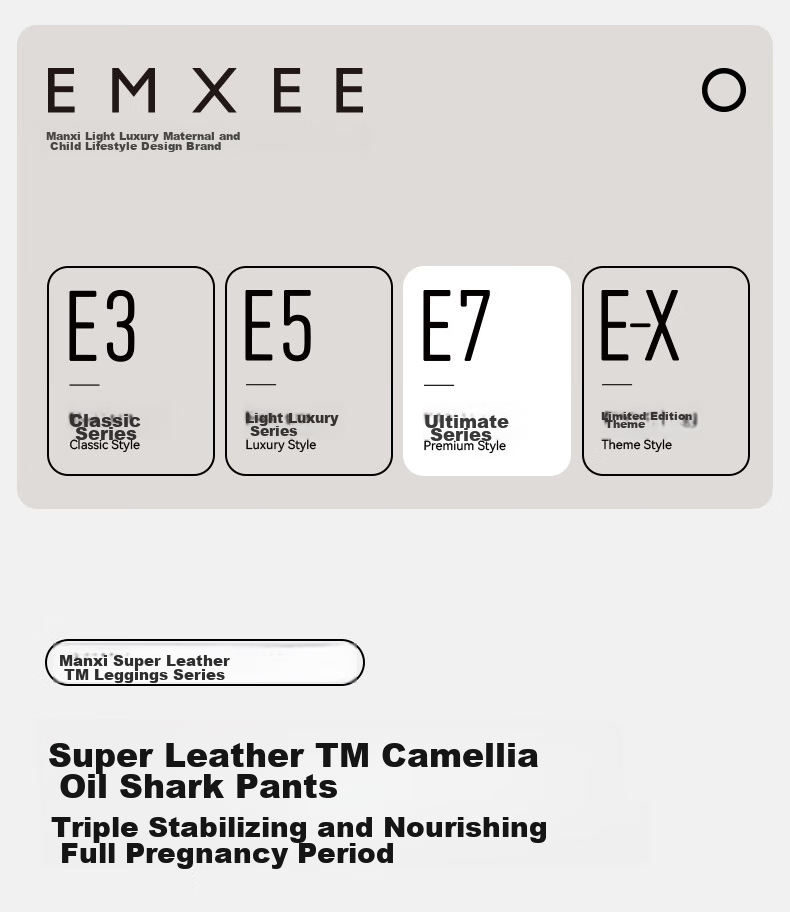 EMXEE New Camellia Oil Maternity Shark Leggings, Maternity Wear, All-Season New Style, Maternity Outdoor Yoga Pants, Slimming Black L 2