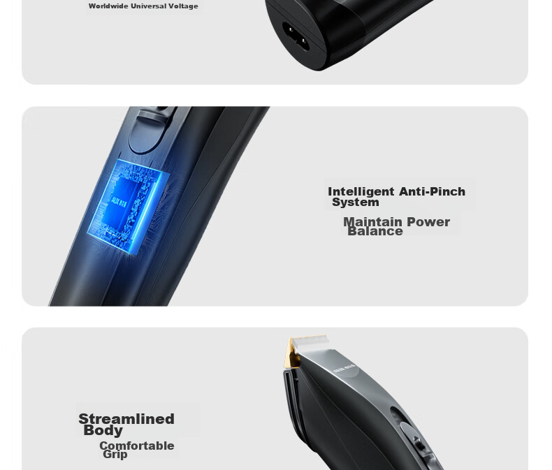 AUX Electric Hair Clipper, Professional Hair Trimmer for Adults, Complete Set of Professional Hair Cutting Tools And Accessories 30