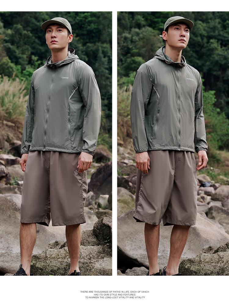 TOREAD Sun Protection Jacket for Men, Outdoor Water-Repellent UV-Resistant Skin Coat, Lightweight Breathable Sun Protection Clothing TAZZCM81305 16