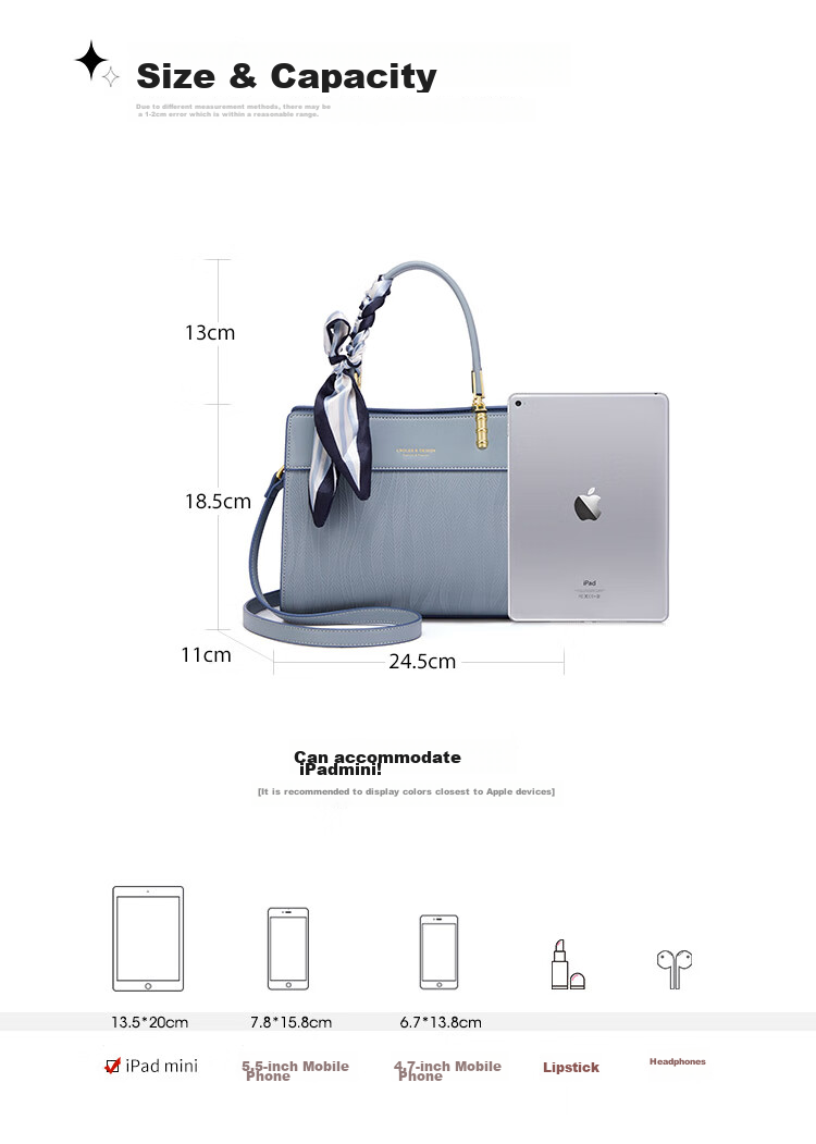 Cnoles Women's Handbag, Cowhide Leather Brand, Large Capacity Tote Bag, Crossbody Bag, Mother's Day Gift, Practical Present for Mom Or Wife 6