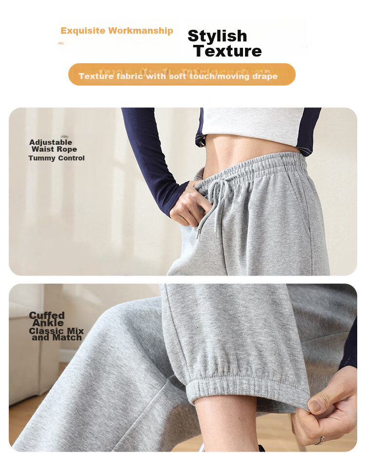 FitonTon Women's Sweatpants, Spring/summer 2026, Loose-Fitting Joggers, Slimming Versatile Harem Pants, Casual Trousers for Wome 15