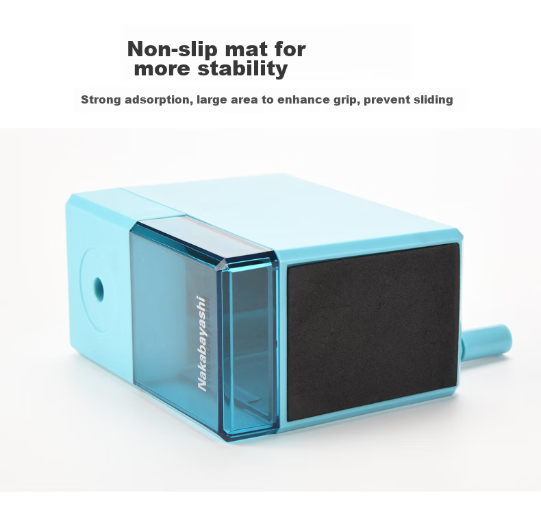 Nakabayashi Hand-Cranked Pencil Sharpener, Art Sketching Pencil Sharpener, Stationery Rotary Sharpener, Adjustable Thickness, Elementary School Student Learning Supplies Gift, Sky Blue [Long Drawing-Specific Tip] 8