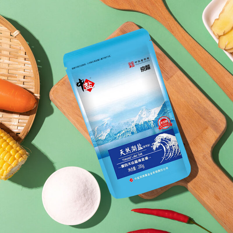 中盐 天然湖盐200g【未加碘】湖盐 源自新疆哈密天山湖 纯净无污染