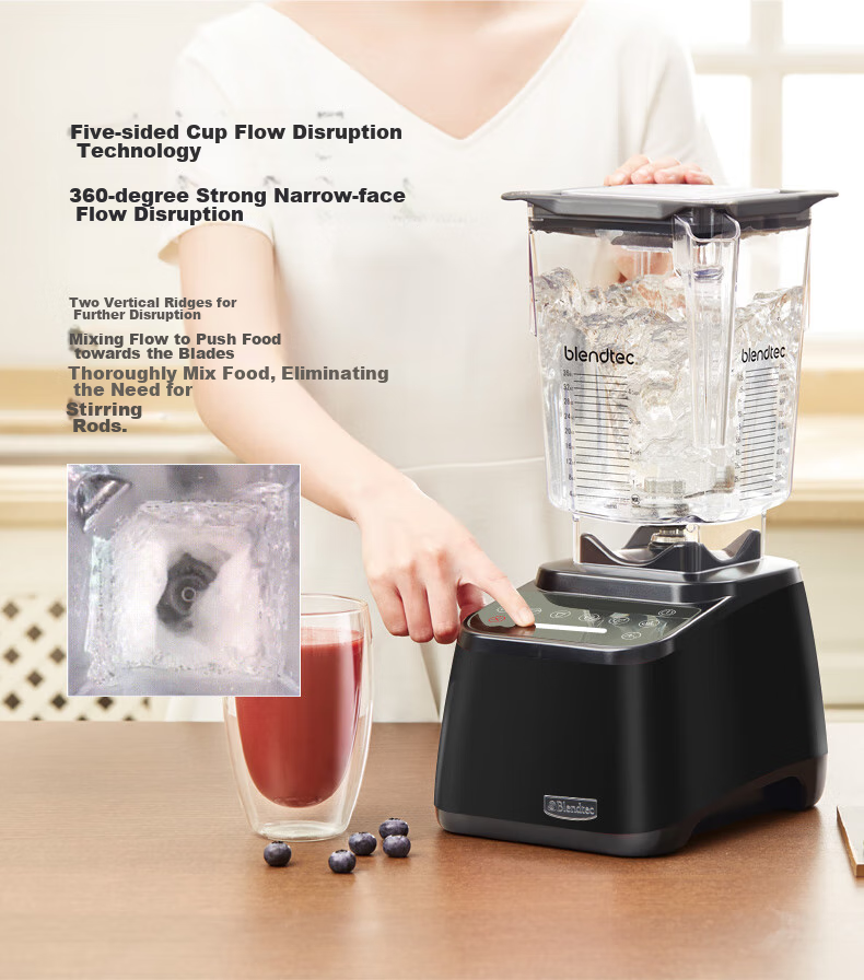 Blendtec Home High-Speed Blender Multifunctional Food Processor with Physical Heating, 1560W Touch Control, 650ml, Black 7