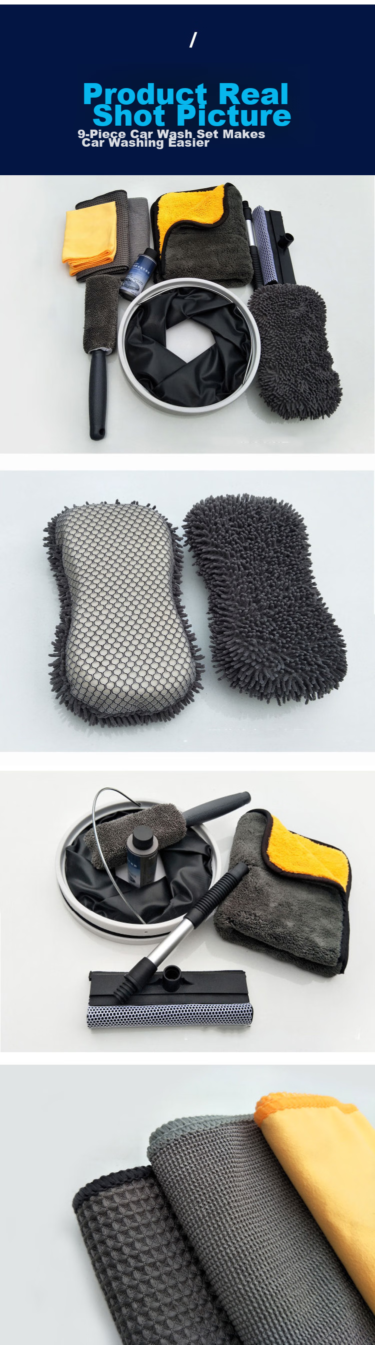 KOOLIFE Wheel Hub Brush Car Tire Brush Cleaning Steel Rim Tool Tire Cleaning Brush Soft Bristle Brush Cleaning Supplies 10