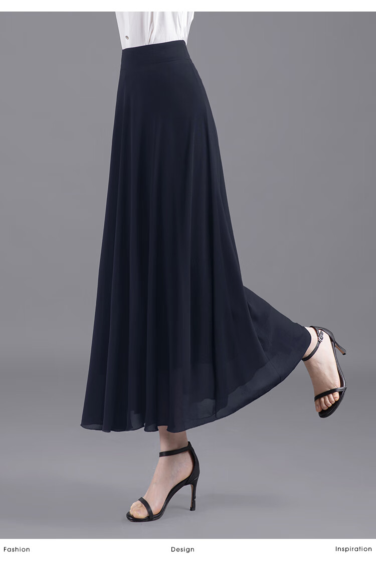Cypress High-Waist Mid-Length Skirt 2026 Summer Loose Casual Slim Flowing Skirt 4