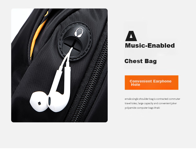 GOLF Chest Bag for Men, Contrasting Color Shoulder Crossbody Bag, Casual Phone And IPad Bag, Multi-Compartment Sports Small Backpack, Running Pack 8