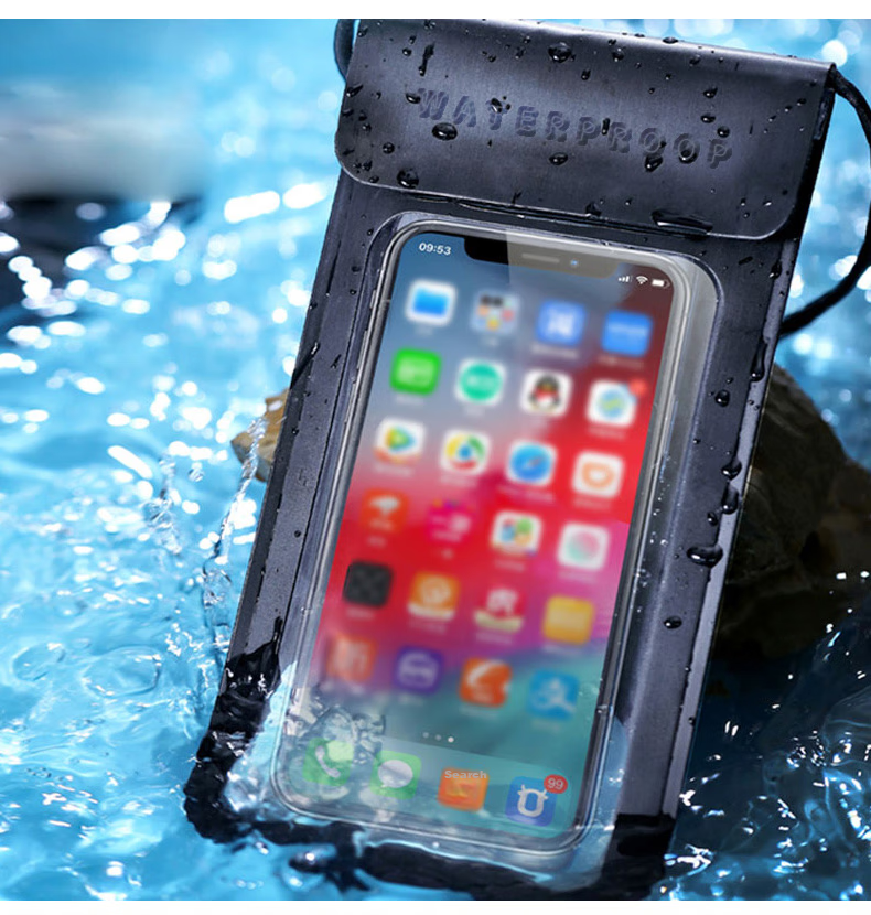 NOLANSEND Waterproof Phone Case, Waterproof Bag, Swimming Bag, Waterproof Pouch, Touchscreen Compatible, Photo-Taking Waterproof Bag, Black, N751 13