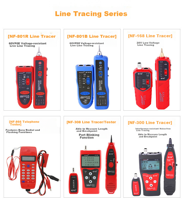 Jingmingshu NF-1206 Network Tool Kit, Network Cable Crimper, Cable Tester, Wire Stripper, RJ45 Connectors, Network Tools, Network Tool Set 8