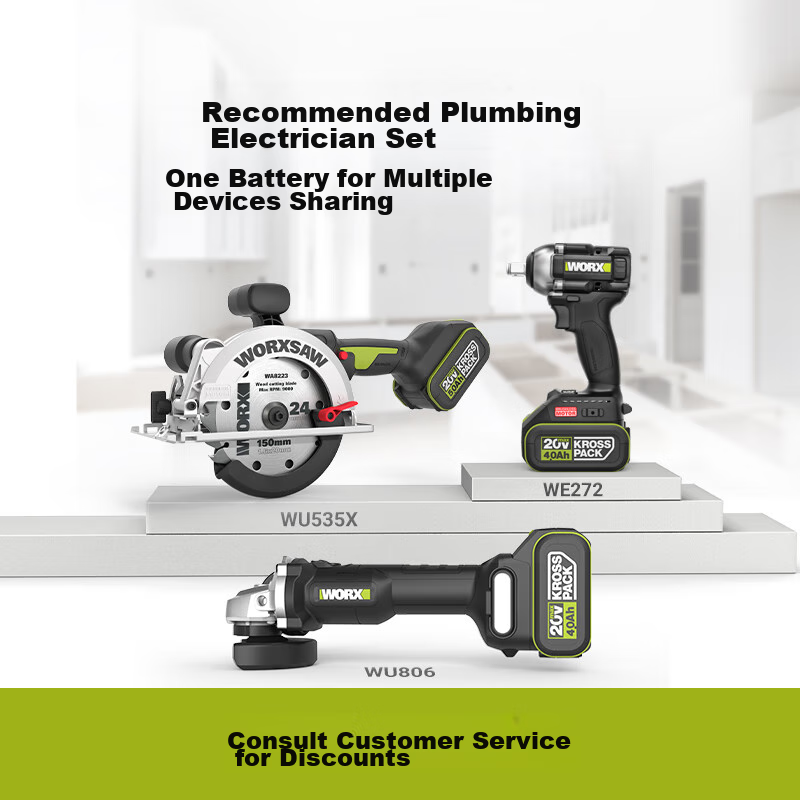 Бесщеточный электрогазонокосилка WORX 20V WE272, высокоударный, литиевая батарея, перезаряжаемый инструмент