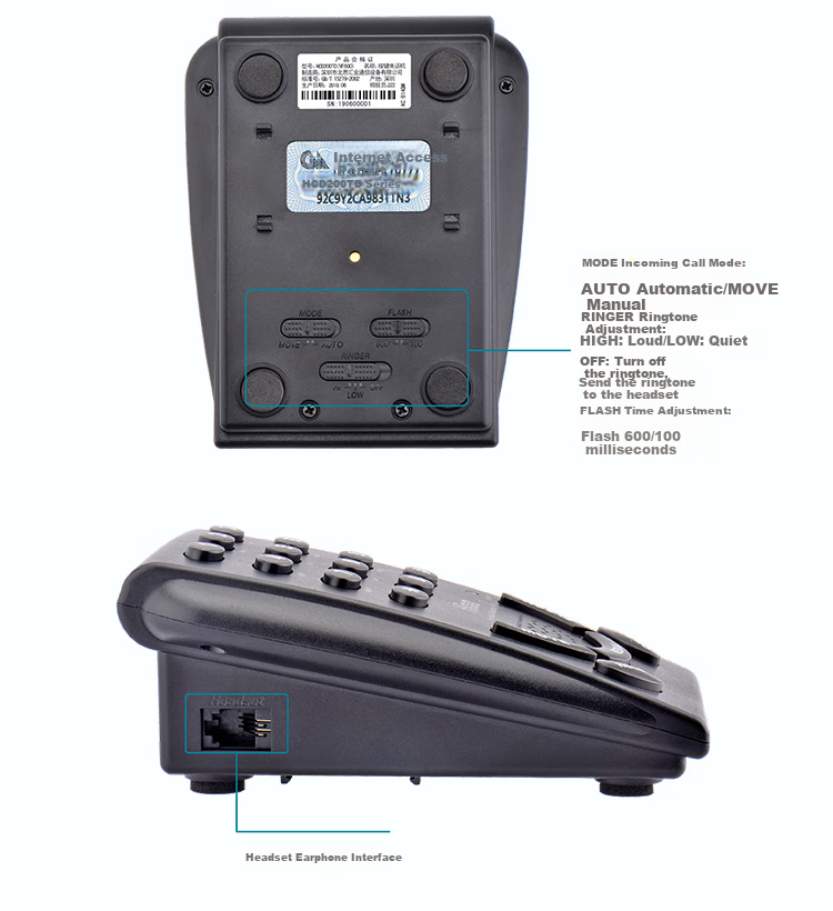HION VF600 Headset Telephone, Business Call Center Headset, Customer Service Call Center Phone, Office Fixed-Line Telephone, Landline (Without Recording Function) 10