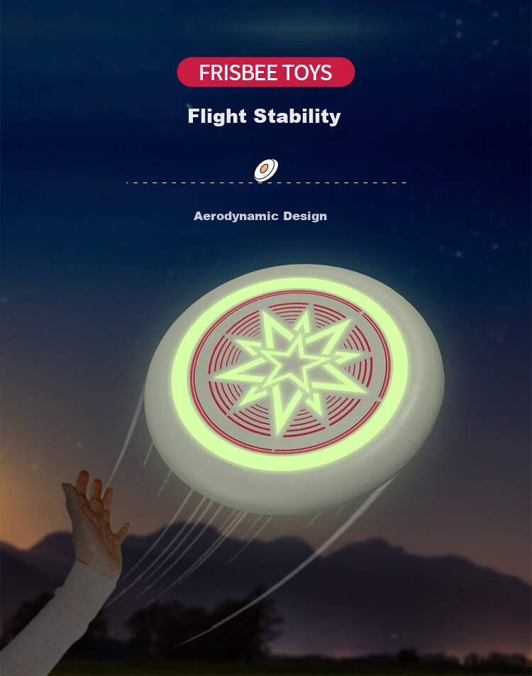 Martin Brother Children's Outdoor Toy Soft Frisbee with Glow-In Design, Youth Frisbee Toy for Boys And Girls, Birthday Gift 4