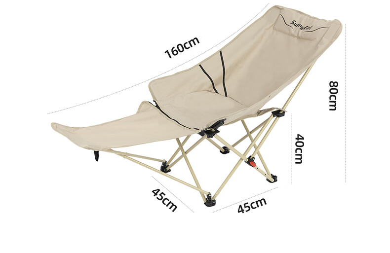 Shanfei Nest Joy Moon Chair Outdoor Folding Chair with Widened Armrests Portable Recliner Picnic Stool Nap Fishing Lounge Chair 14