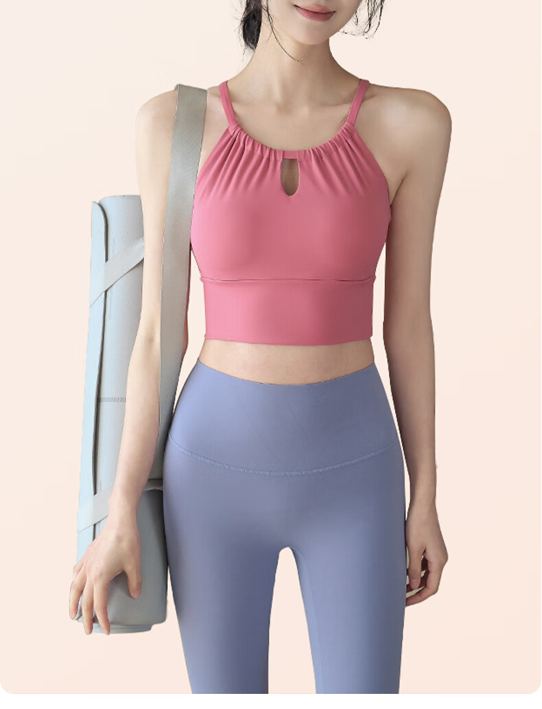 XUEXIMAN Sports Bra for Women, Beautiful Back Design, Shock-Absorbing, Suitable for Running, Yoga, Pilates, Training, Fitness, One-Piece Bra, Summer Wear 16