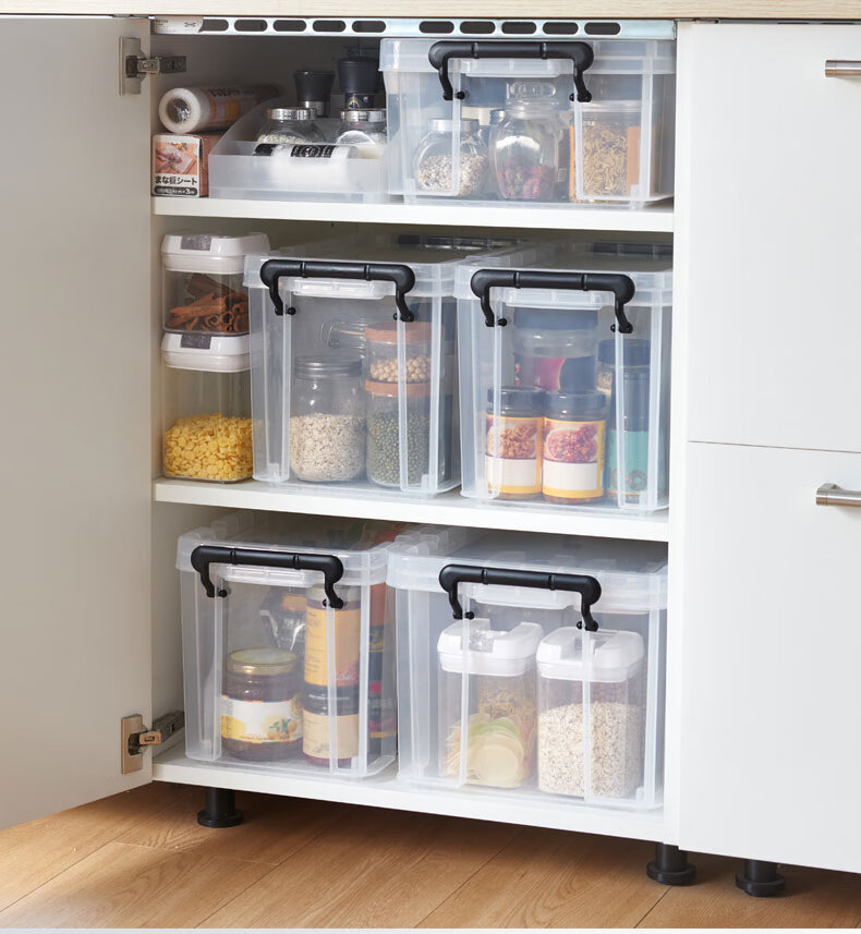 TENMA Plastic Clothing Storage Box, Car Storage Box 45 Liters, Transparent Lox Organizer Box 530L 12