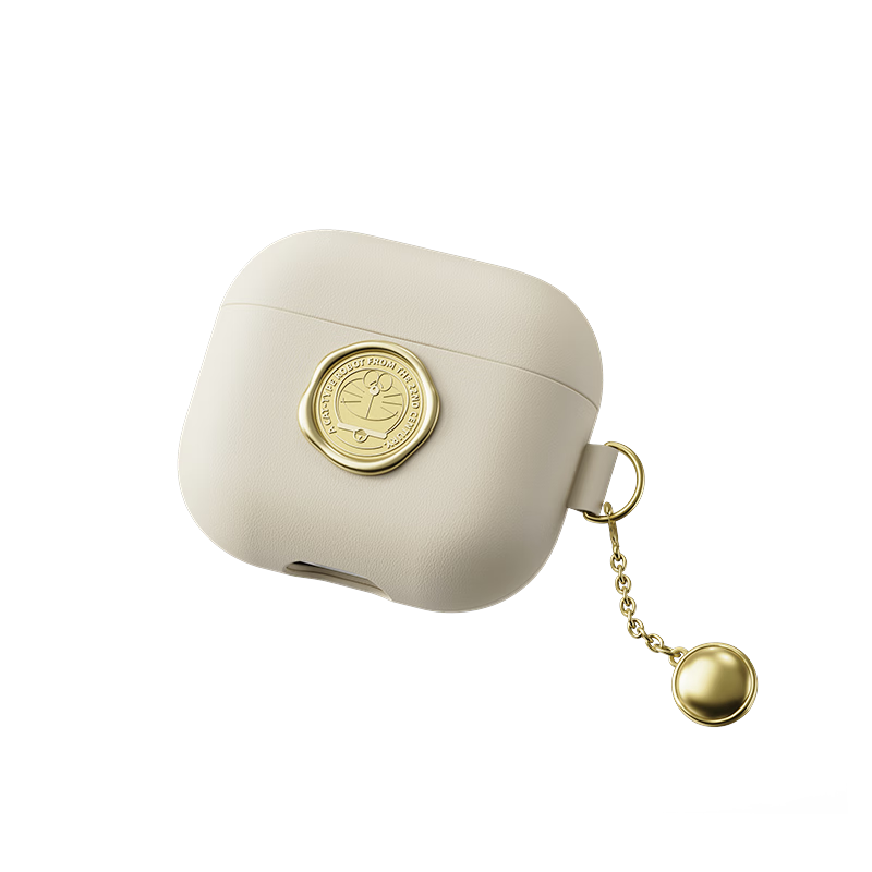 ROCK Doraemon AirPods Pro 2 Protective Case, Apple AirPods Pro 2 Earphone Cover, Leather Cute Anti-Theft Anti-Drop Anti-Dust Anti-Fingerprint Wax Seal Stamp