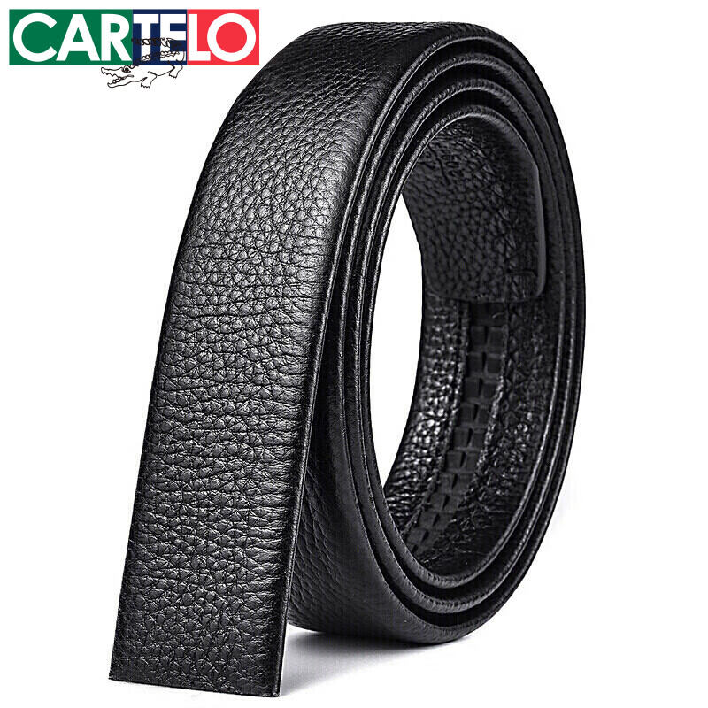 CARTELO Men's Belt, Casual Automatic Buckle, Top-Grain Leather Waistband, Business Trouser Belt, Gift for Boyfriend