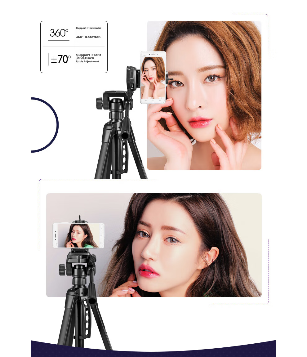 Weifeng WT-3540 Digital Camera/Mirrorless And DSLR Tripod, Aluminum Alloy Lightweight Tripod, Photography And Videography Phone Selfie Live Streaming Outdoor Projector Floor Stand 2