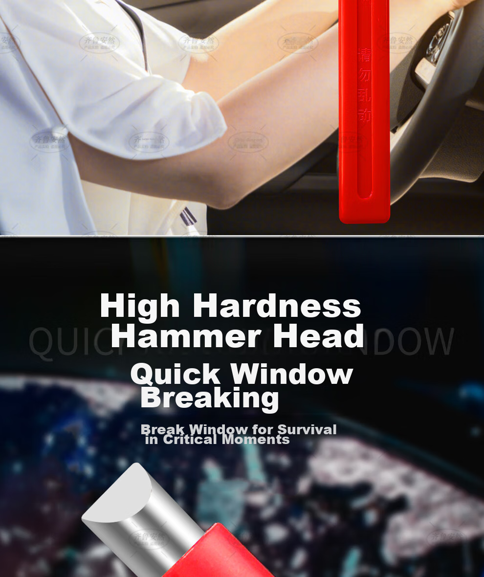 QL Car Safety Hammer, Window Breaker Tool, In-Car Escape And Rescue Hammer, Fire Emergency Tool, Extended Version 18cm 6