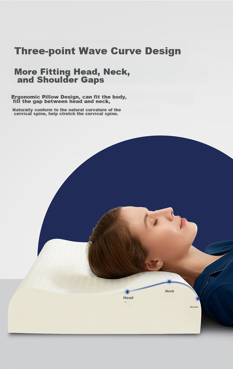 JAGO Latex Pillow with Large Particles for Neck Massage, Cervical Pillow Core, Imported from Thailand with 90% Natural Latex Content, Adult Pillow 11