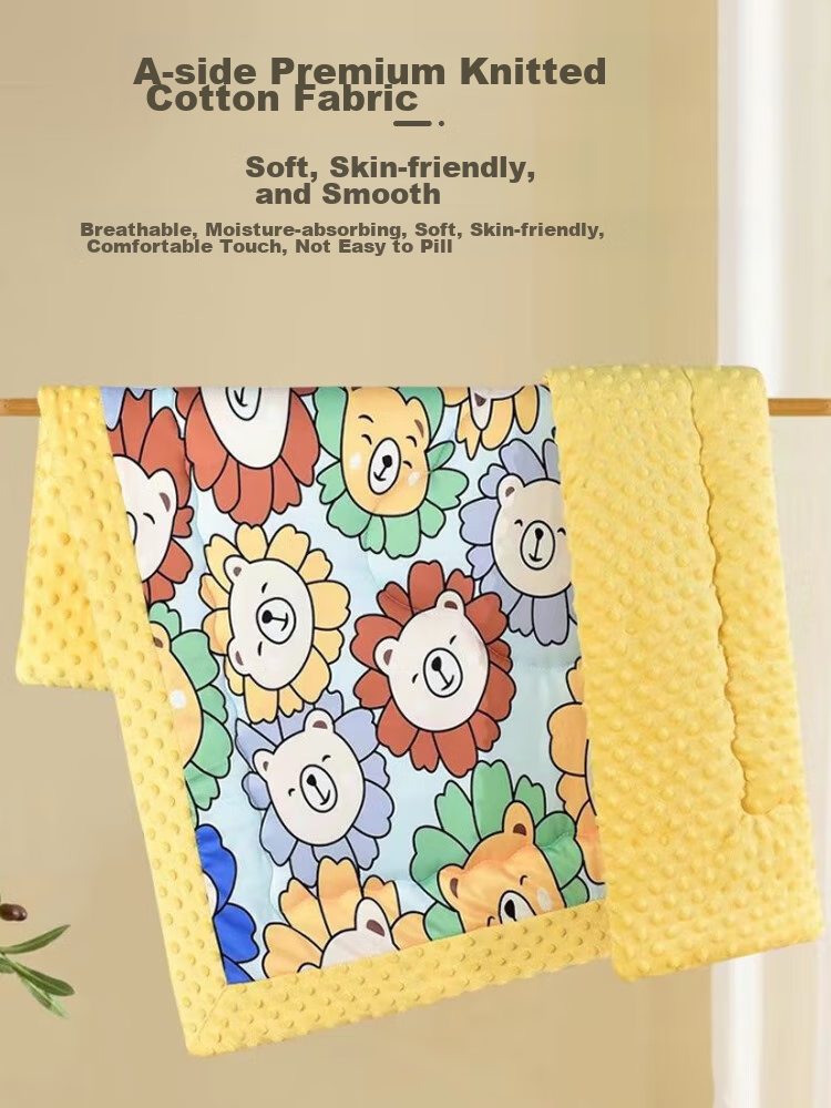 9I9 Children's Quilt, Autumn And Winter Plush Baby Blanket, Infant Bedding, Newborn Coverlet, Class A A173 Pink 4