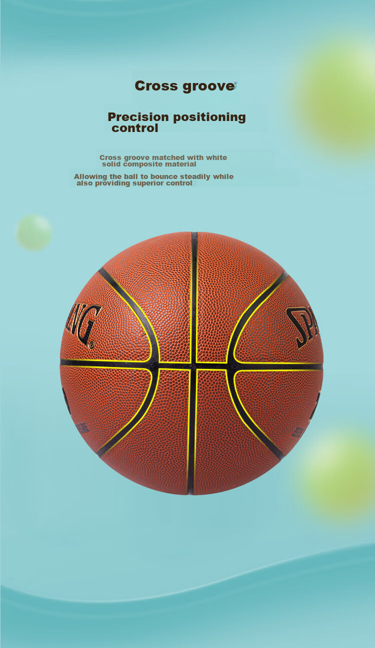 SPALDING Children's Size 5 Youth Basketball, Lightweight Training PU Ball, Suitable for Indoor And Outdoor Use, Model 76-893Y 6